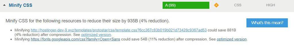 Antes de minificar CSS