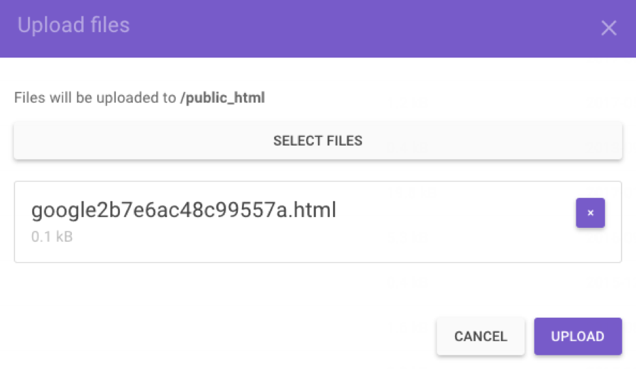 Upload documents to public_html folder using hosting file manager