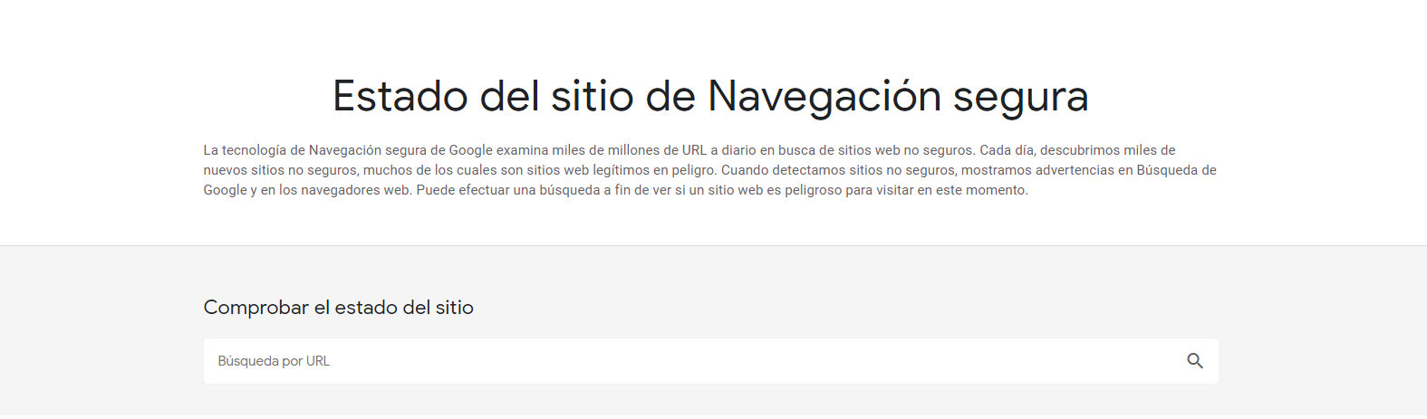 Mensaje de herramienta de navegación segura de WordPress