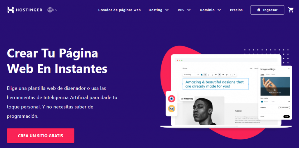 le permite crear un sitio web impresionante con facilidad.