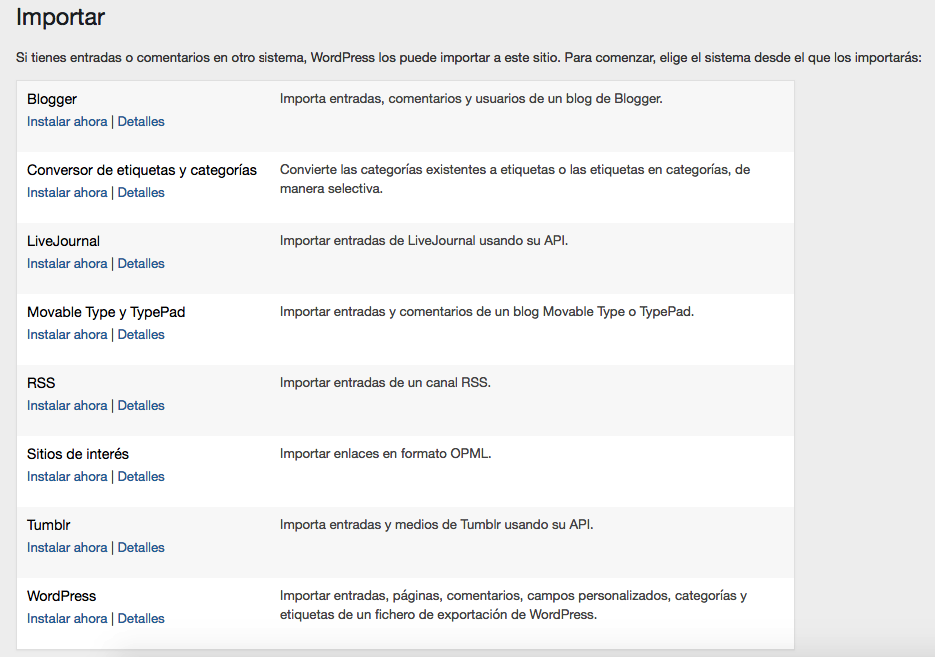 importa tu fuente rss