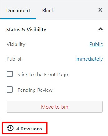 Cómo ver las revisiones wordpress