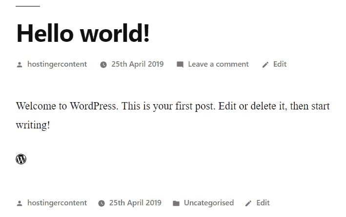 el fragmento HTML del icono de WordPress de Font Awesome en el editor de publicaciones de WordPress