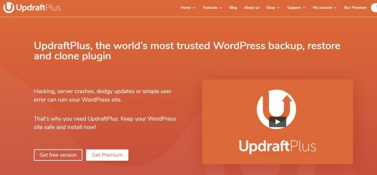 UpdraftPlus WordPress plugins página de inicio oficial