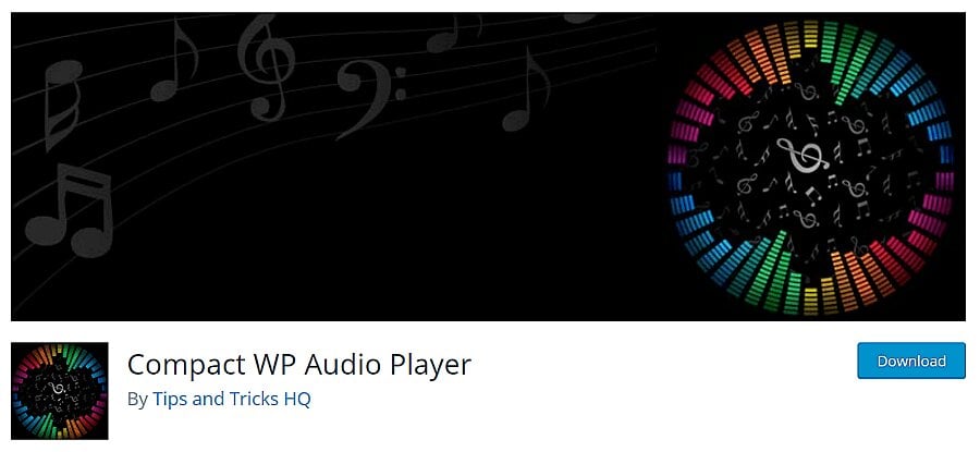 plugin compacto de wordpress para reproductor de audio wp