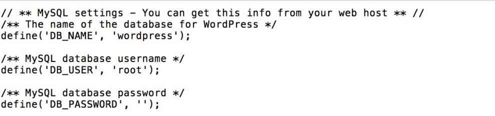 archivo wp-sample-config
