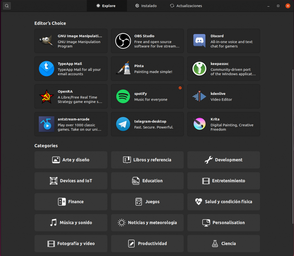 Centro de Software de Ubuntu