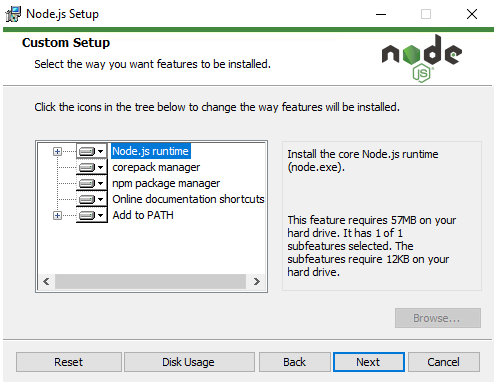 Configurar las características que se van a instalar