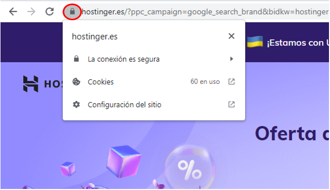 Ejemplo de sitio web seguro (hostinger)