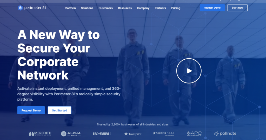 Página de inicio de Perimeter 81