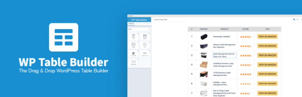 Plugin WP Table Builder de WordPress
