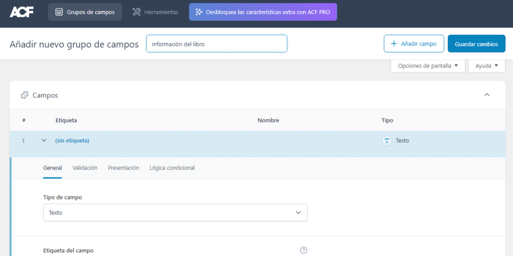 Añadir campos personalizados en WordPress