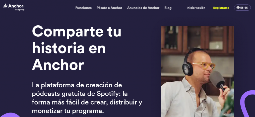 Página de inicio de Anchor