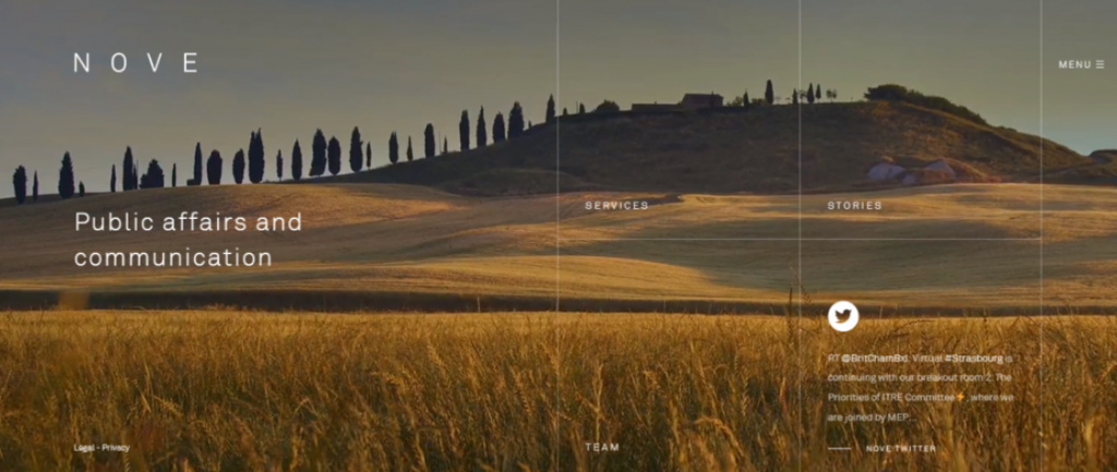 Sitio web de la agencia de asesoramiento Nove