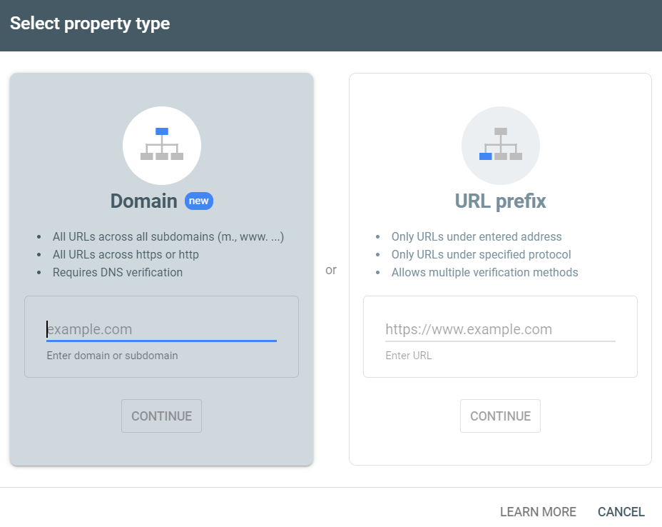 Sección para enviar URL en Google Search Console