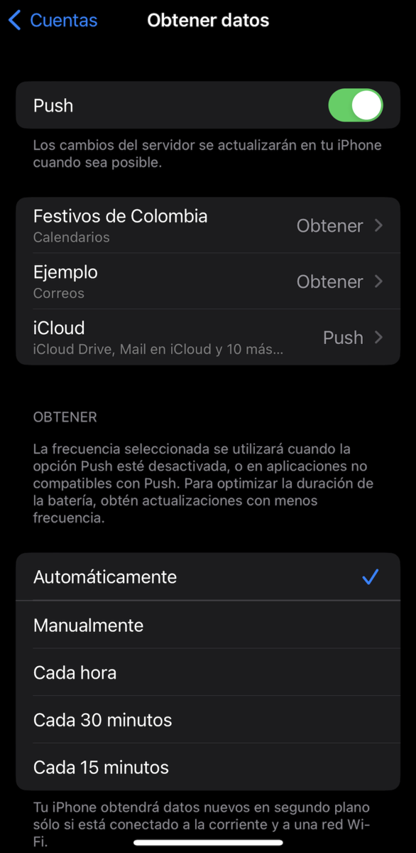 Obtener datos de Cuentas de iPhone