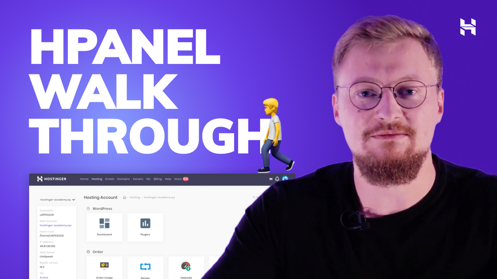 Hostinger hPanel walk through and important settings