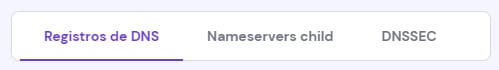 As guias de registros de DNS para gerenciar DNS, servidores de nomes filhos e DNSSEC para um domínio