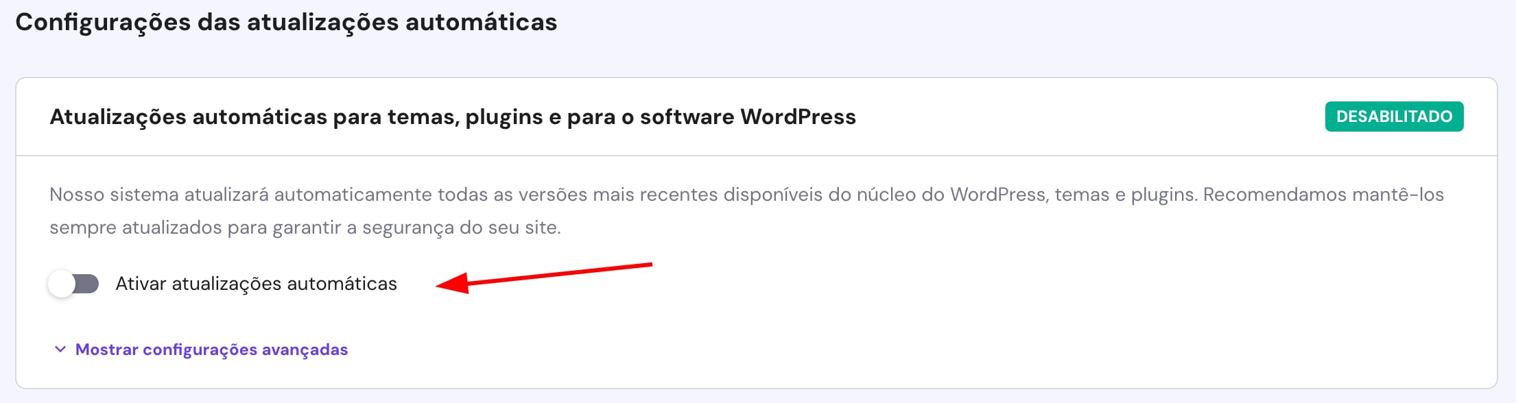 Configurações de segurança do WordPress na Hostinger