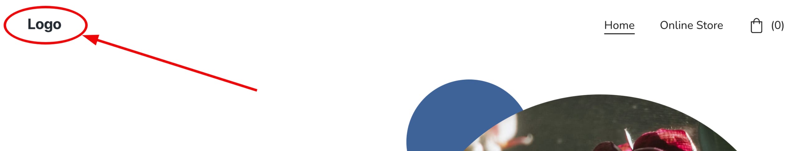 An example of a wordmark logo, if the website's title is longer than 20 characters