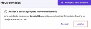 mover dominio