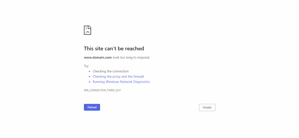 captura de tela exibindo a mensagem de erro 504 Gateway Timeout em um navegador.