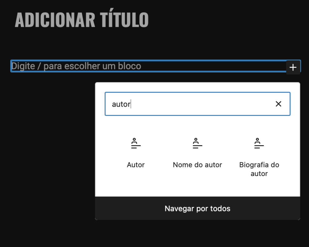 blocos de autor no wordpress