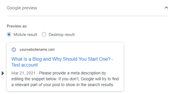 prévia de featured snippet no plugin yoast seo