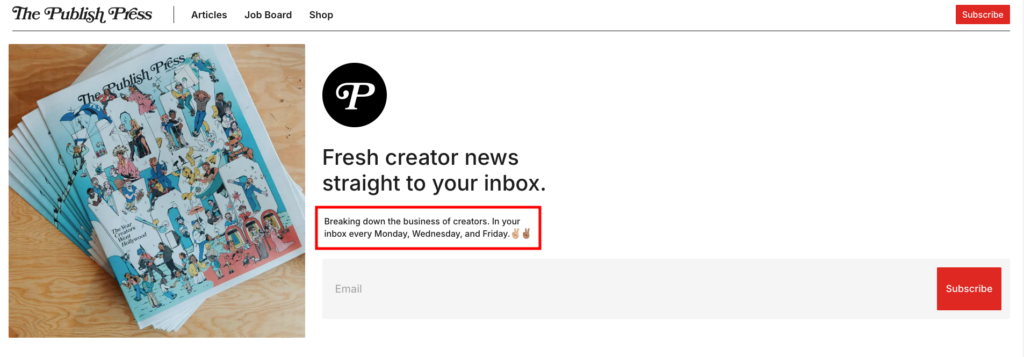 aviso de transparencia em campanha de email marketing