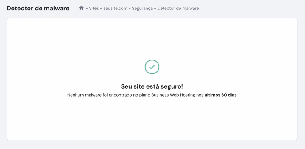 detector de malware no hpanel da hostinger