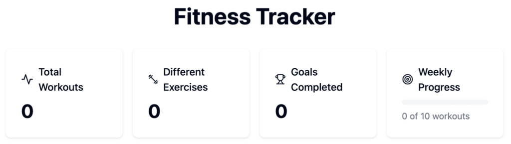web app de fitness criado com a hostinger horizons