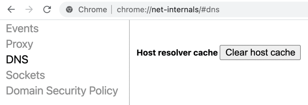 flush dns no google chrome