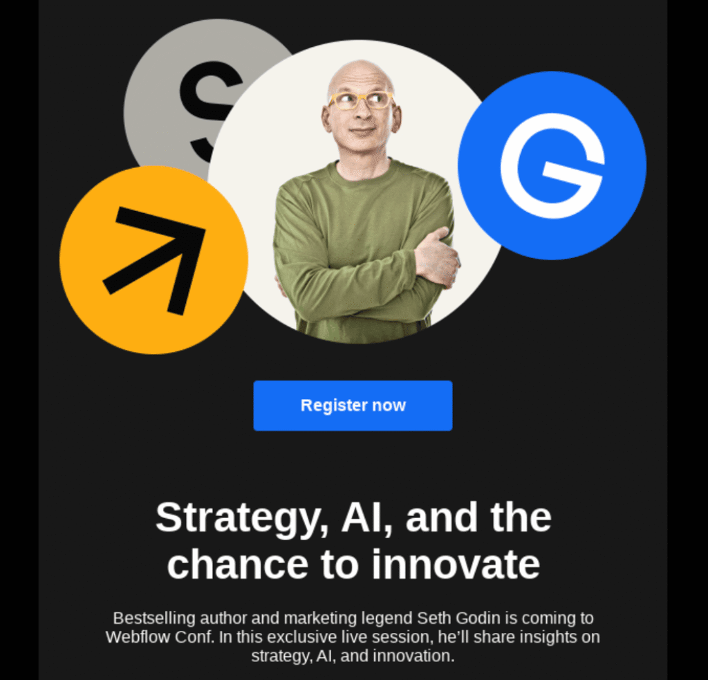 exemplo de campanha de email marketing de Seth Godin