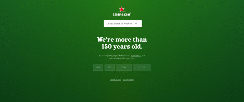 splash page da heineken