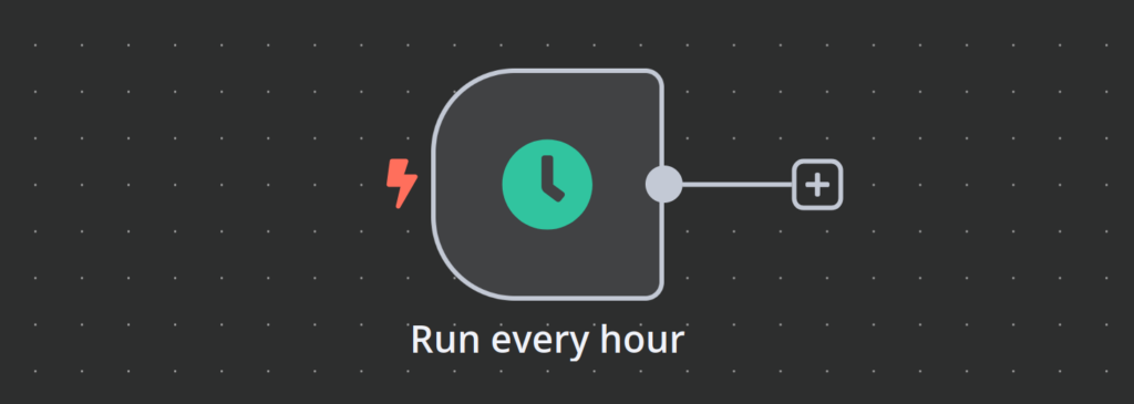 O fluxo de trabalho n8n exibe o nó de gatilho 