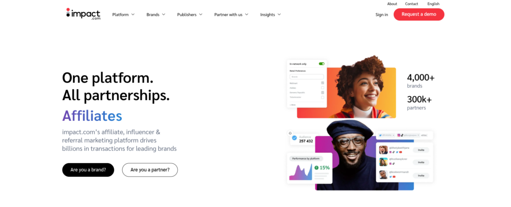 Página inicial do Impact