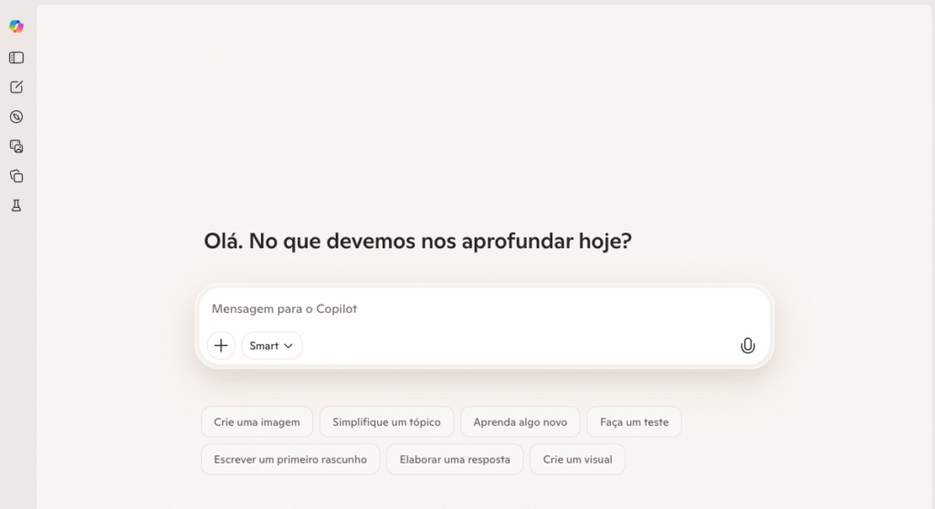 página do microsoft copilot