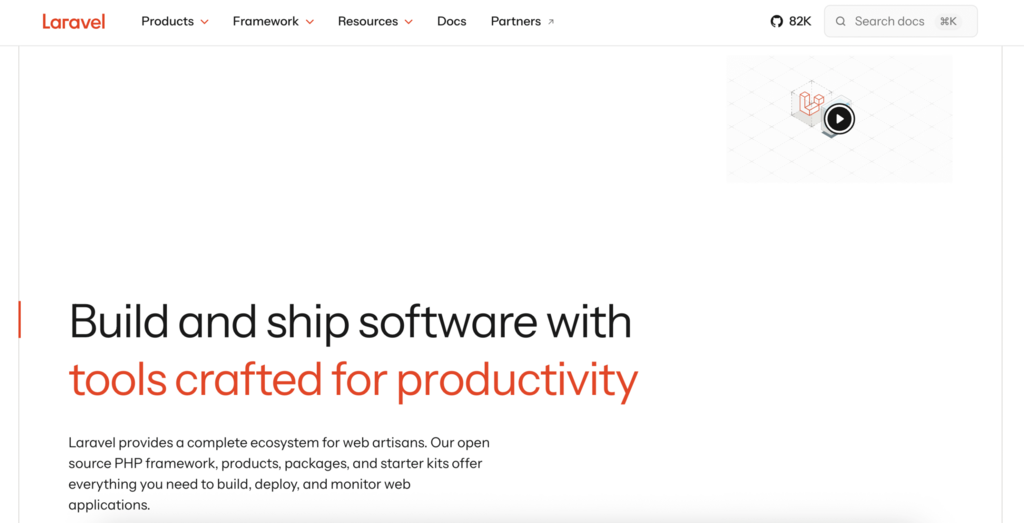 Página inicial do site Laravel