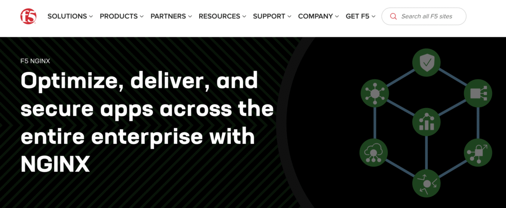 Página do produto f5 NGINX