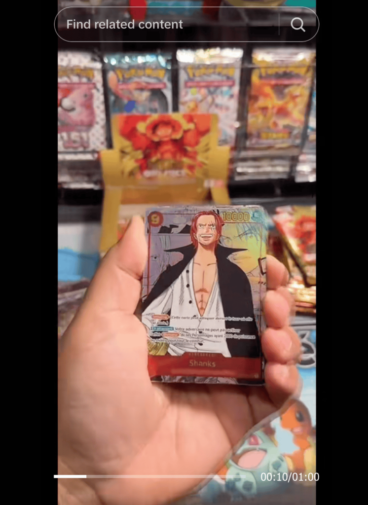Vídeo de unboxing da conta do TikTok do DG Card Game