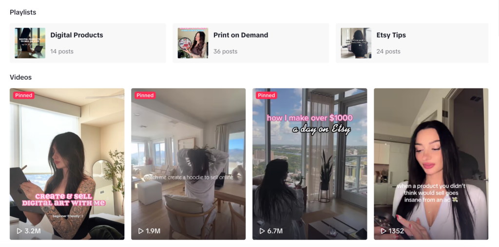 página do TikTok moneywithmak