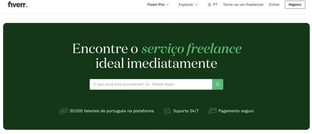 plataforma fiverr para serviços freelance - opção de como ganhar dinheiro sendo dona de casa