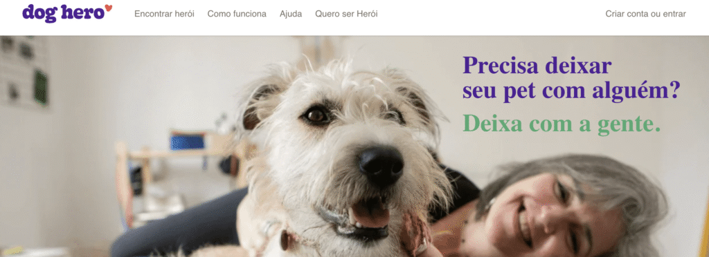 pagina inicial da dog hero