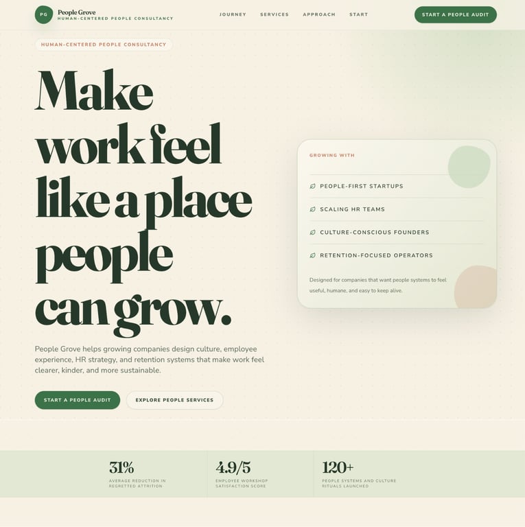 Business consultant website (HR)