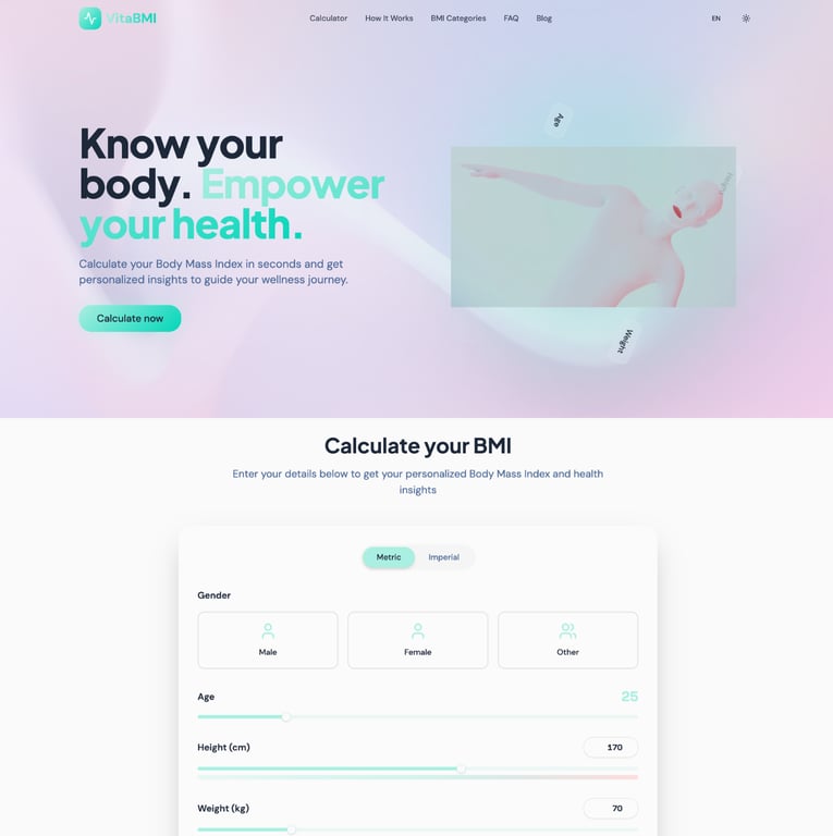 BMI calculator (modern)