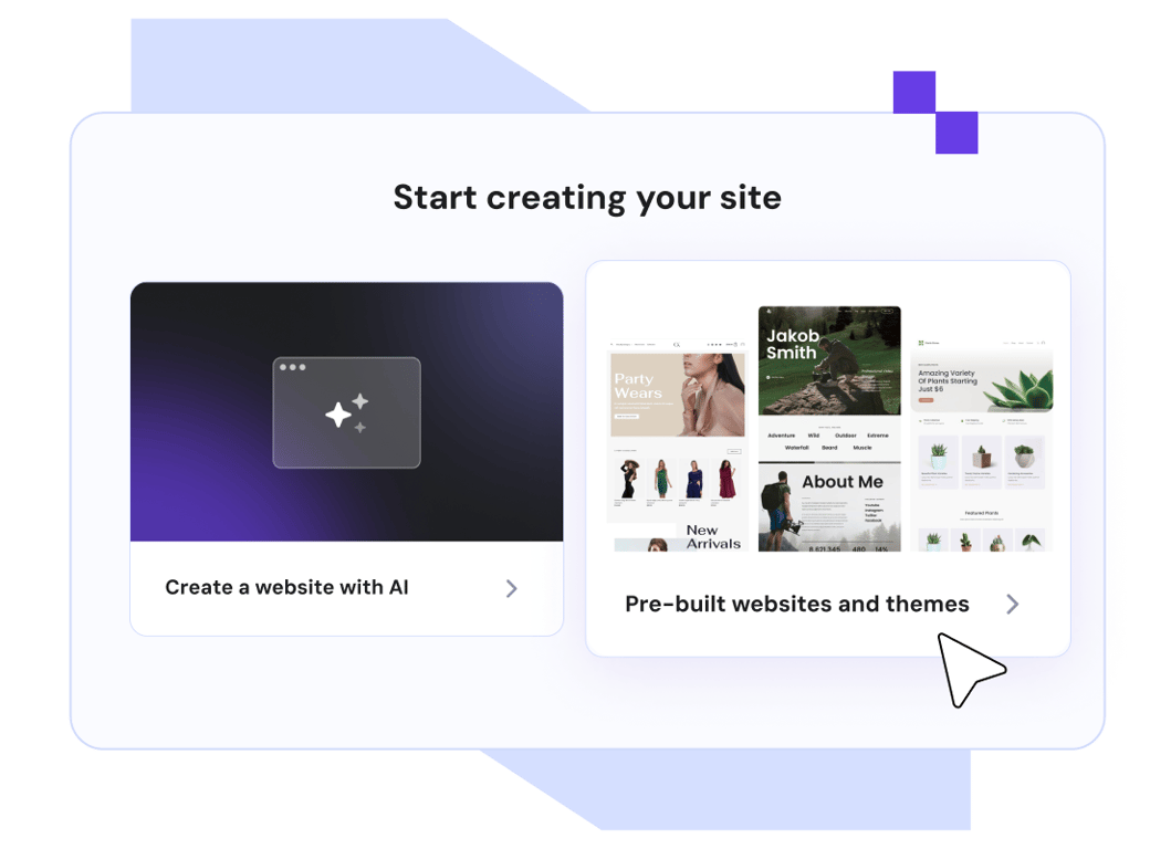 Your website, your way. Choose any method you want