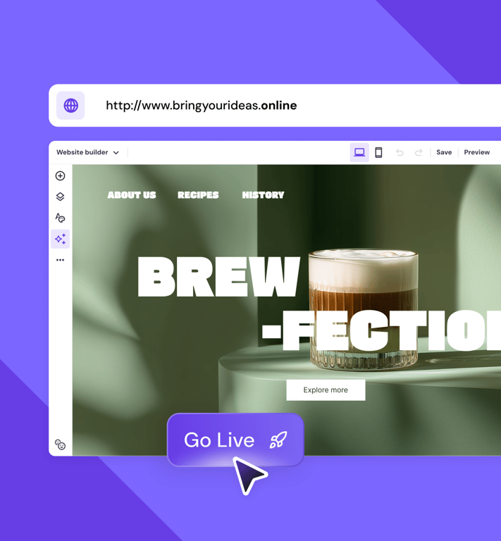 Ready to Go live? Do it with a click