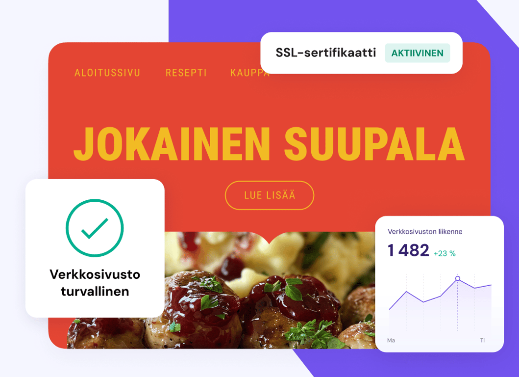 Sivustosi tiedot. Turvassa