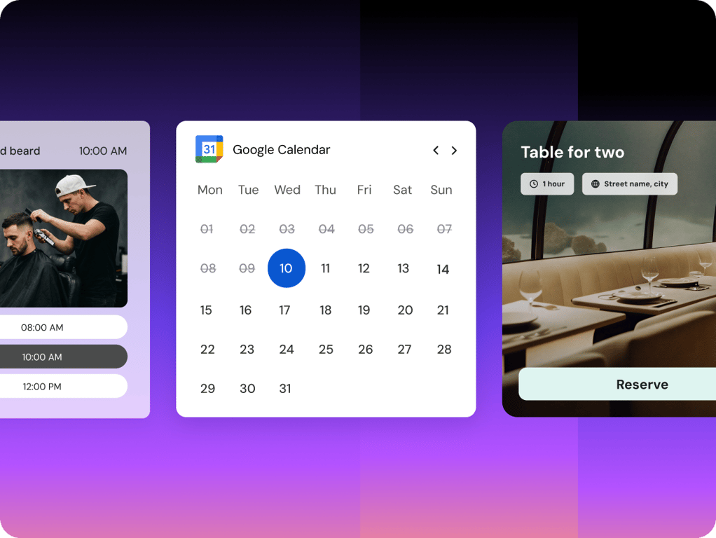 Your online booking, built your way
