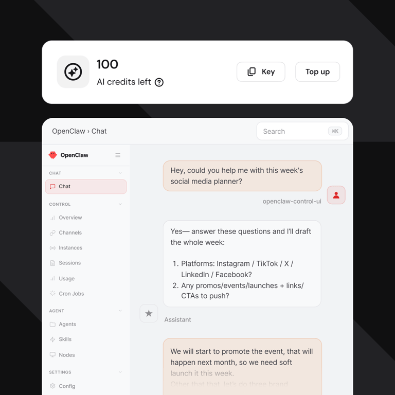 Créditos de IA preinstalados